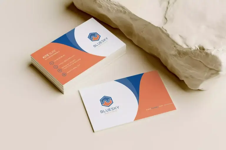 Mockup Carte de visite fictive
