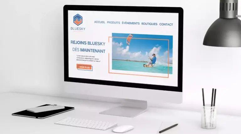 Mockup maquette de site web