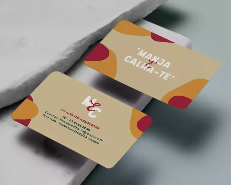 Mockup d'une carte de visite fictive