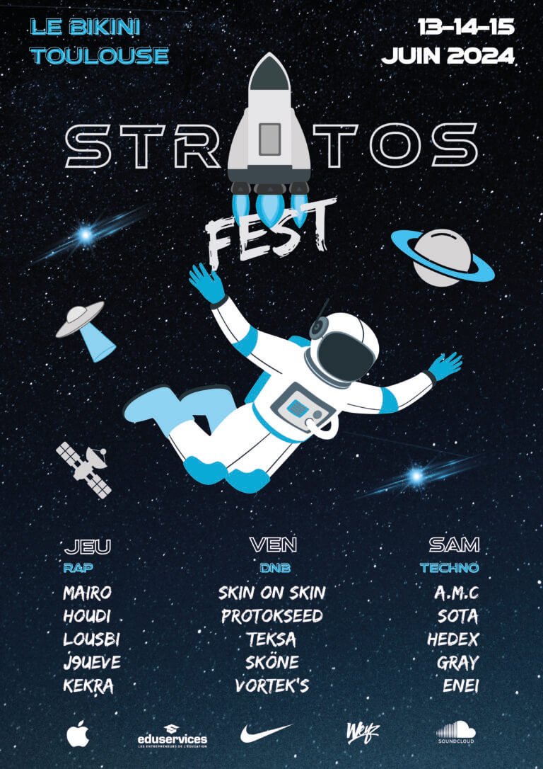 Affiche de festival fictive : Le StratosFest
