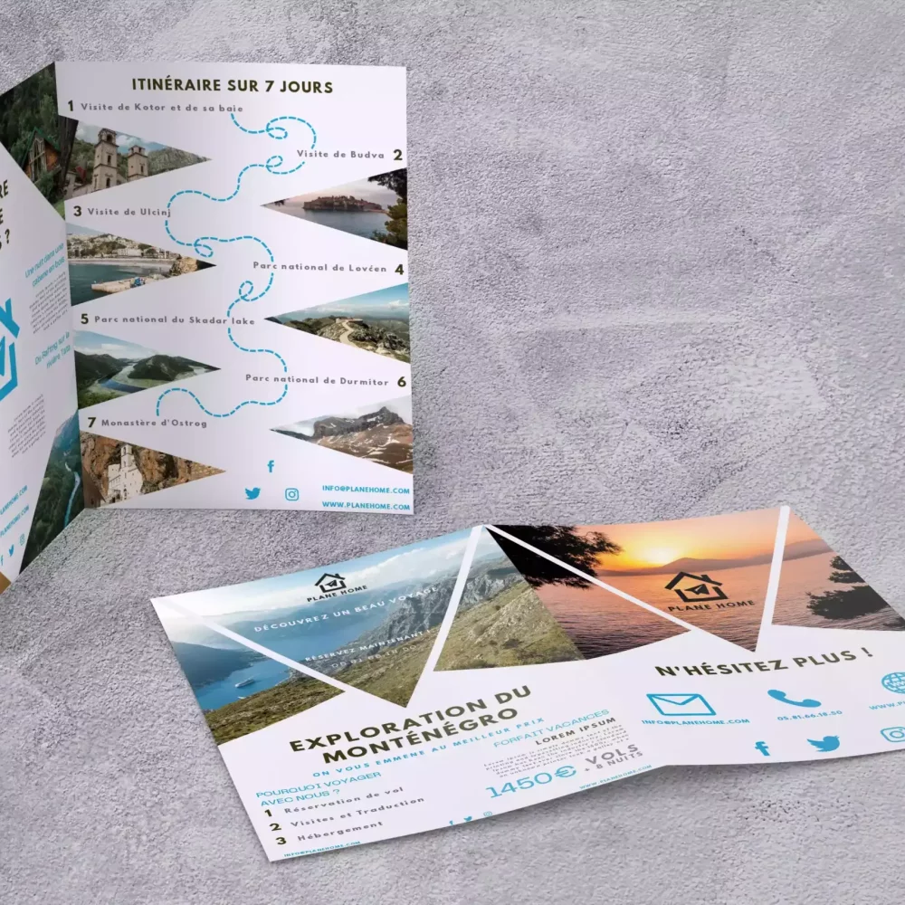 Mockup flyer voyage